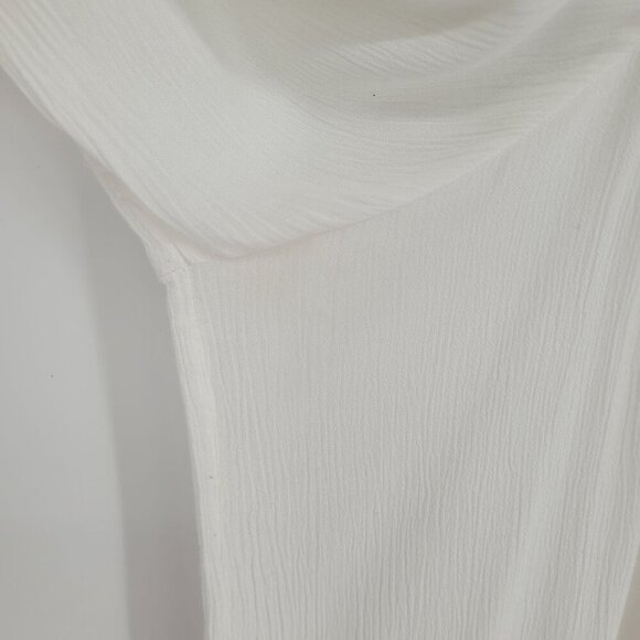 Tantrums womens XL white floral embroidered boho laganlook peasant long sleeve - Picture 3 of 10